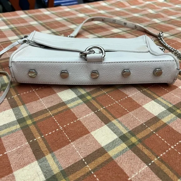 Rebecca Minkoff LARGE Mac Crossbody Bag White/Silver - Picture 13 of 13